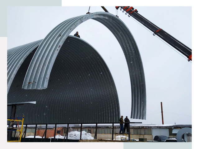 Полукруглые ангары в Энгельс