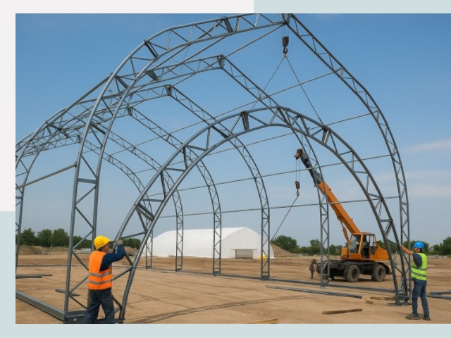 Монтаж ангаров в Энгельс от 640 руб. - Надежно и быстро